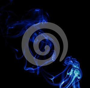 swirling movement of blue smoke group