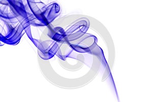 Swirling movement of blue smoke group