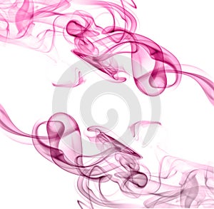 swirling movement of pink purple smoke group