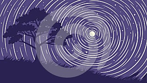 Swirling Night Sky Abstract Vector Background, vector design Generative AI