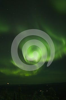 Swirling northern lights