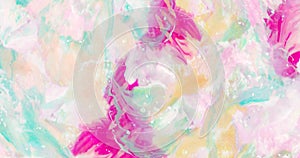 Swirling Paint. Abstract Design. Abstract Painting. Motion Background. Colorful Fusion. Paint Reaction. Spin of Colors. Loop