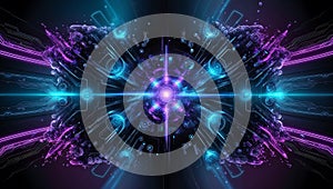 Swirling Particles of Futuristic Technology