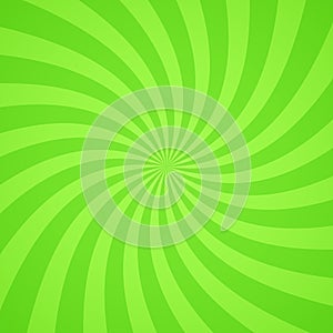 Swirling radial bright green pattern background. Vector illustration