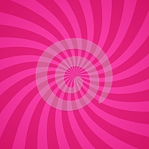 Swirling radial pink pattern background. Vector illustration