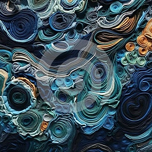 Swirling Recycled Paper Art: Texture-rich Landscapes And Digital Wonders