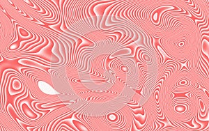 Abstract waves of swirling red and white create a dynamic visual texture
