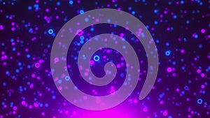 Swirling round particles abstract background.