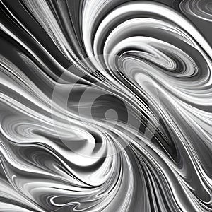 A swirling smoke pattern in black and white5, Generative AI