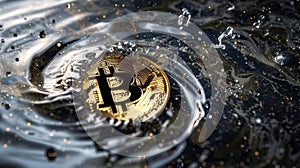 A swirling storm of change encapsulating the everchanging trends in cryptocurrency values photo