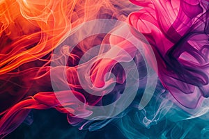 Swirling Symphony of Colorful Smokes