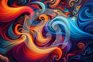 Swirling vortex of colors and shapes represents the expansion of consciousness