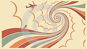 Swirling vortex pattern, abstract design and dynamic background element vector design Generative AI
