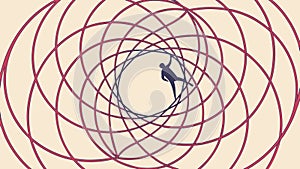 Swirling Vortex Pattern: Abstract Hypnotic Design, vector design Generative AI