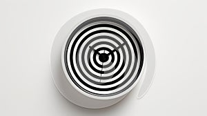 Swirling Vortexes: A Unique White Wall Clock With Optical Illusion Design