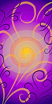 Swirls Background Purple Gold