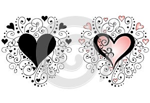 Swirls & Hearts [VECTOR]