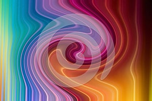 Swirls of rainbow colour