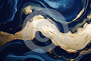 swirls reminiscent of marble, coupled with the mesmerizing blue patterns found in agate. The addition of gold powder to the