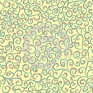 Swirls seamless pattern.