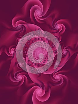 Swirls Spirals Whirlpool Pink