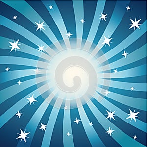 Swirls and Stars (Blue) photo