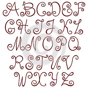 Swirly Alphabet.