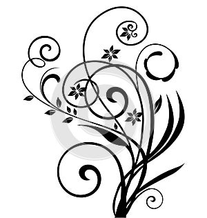Swirly floral design photo