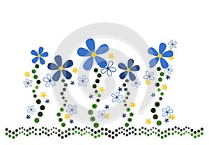 Swirly flower design photo