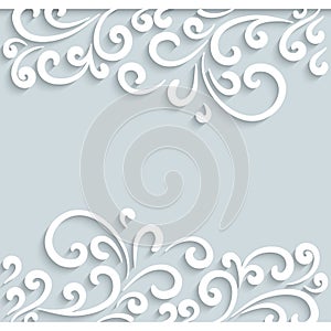 Swirly paper frame photo