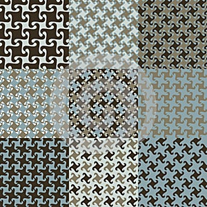 Swirly Patterns in Blue and Brown