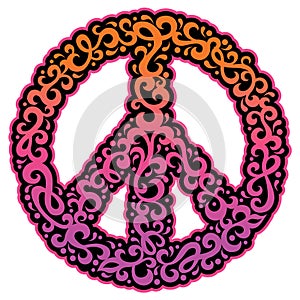 Swirly Peace Symbol