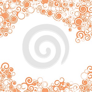 Swirly Seamless Orange Border