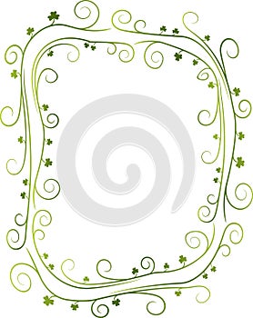 Swirly Shamrock Border