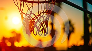 Swish and Silhouette: An Afternoon of Basketball Splendor