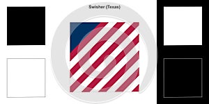 Swisher outline map