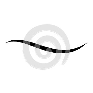 Swishes vector icon. Swashes illustration sign. Swoops symbol. Aroma logo. photo