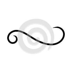 Swishes vector icon. Swashes illustration sign. Swoops symbol. Aroma logo. photo