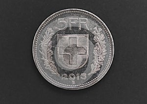 Swiss 5 FR silver coin