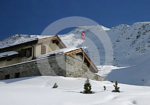 Swiss alpine cabin