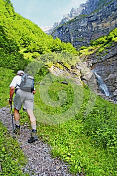 Swiss alpine hiking