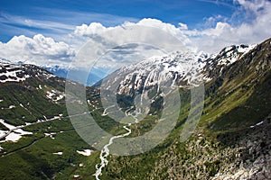Swiss alpine landscape photo