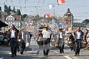 Swiss alpine shepherds