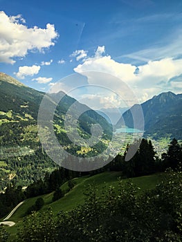 Swiss Alps above Lake Poschiavo