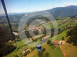 Swiss Alps from a cable car