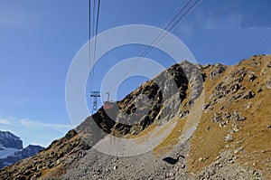 Swiss Alps: Cable car to Piz Nair in the Upper Engadin photo