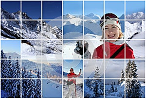 Swiss Alps collage