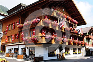 Swiss Alps: The Hotel BÃÂ¤ren in Adelboden in the Bernese Oberland photo