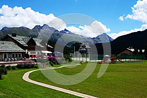 Swiss Alps: The Kulm Hotel golf club in St. Moritz