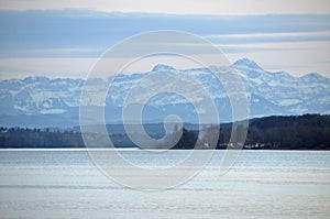 Swiss Alps at Lake Constance